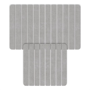 Diatomite Stone Quick-Dry Water Absorbing Bath Mat Sets - Large+Small Gray Mats