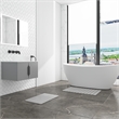 Diatomite Stone Quick-Dry Water Absorbing Bath Mat Sets-Large + Medium Gray Mats