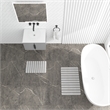 Diatomite Stone Quick-Dry Water Absorbing Bath Mat Sets-Large + Medium Gray Mats