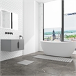 Diatomite Stone Quick-Dry Water Absorbing Bath Mat Sets-X-Large+Small Gray Mats