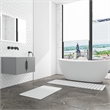 Diatomite Quick-Dry Water Absorbing Bath Mat Sets - X-Large + Large White Mats
