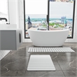 Diatomite Quick-Dry Water Absorbing Bath Mat Sets - X-Large + Large White Mats