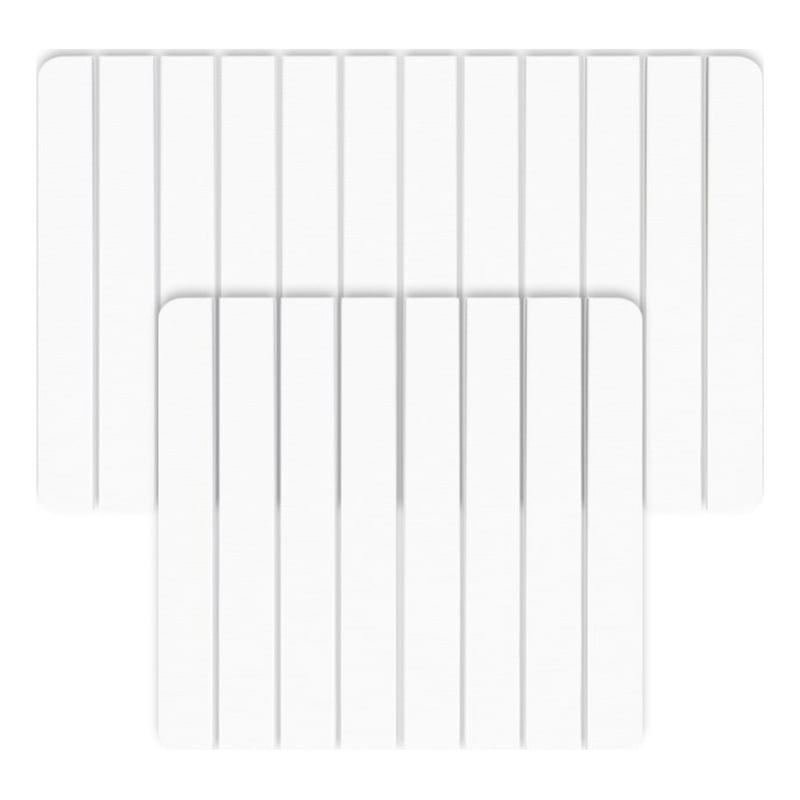 Diatomite Stone Quick-Dry Water Absorbing Bath Mat Sets-Large + Small White Mats