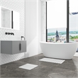 Diatomite Stone Quick-Dry Water Absorbing Bath Mat Sets-Large + Small White Mats