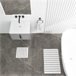 Diatomite Stone Quick-Dry Water Absorbing Bath Mat Sets-Large + Small White Mats