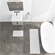 Diatomite Stone Quick-Dry Water Absorbing Bath Mat Sets-XLarge+Medium White Mats