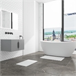 Diatomite Stone Quick-Dry Water Absorbing Bath Mat Sets-Large+Medium White Mats
