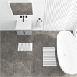 Diatomite Stone Quick-Dry Water Absorbing Bath Mat Sets-Large+Medium White Mats