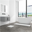Diatomite Stone Quick-Dry Water Absorbing Bath Mat Sets-XLarge+Small White Mats