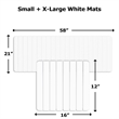 Diatomite Stone Quick-Dry Water Absorbing Bath Mat Sets-XLarge+Small White Mats