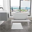 Diatomite Quick-Dry Water Absorbing Bath Mat Sets-XLarge+Large Natural White Mat