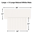 Diatomite Quick-Dry Water Absorbing Bath Mat Sets-XLarge+Large Natural White Mat