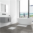 Diatomite Quick-Dry Water Absorbing Bath Mat Sets-Large+Small Natural White Mats