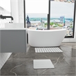 Diatomite Quick-Dry Water Absorbing Bath Mat Sets-Large+Small Natural White Mats