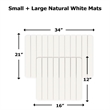 Diatomite Quick-Dry Water Absorbing Bath Mat Sets-Large+Small Natural White Mats