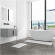 Diatomite QuickDry Water Absorbing Bath Mat Sets-XLarge+Medium Natural White Mat