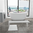 Diatomite QuickDry Water Absorbing Bath Mat Sets-XLarge+Medium Natural White Mat
