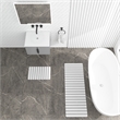 Diatomite QuickDry Water Absorbing Bath Mat Sets-XLarge+Medium Natural White Mat