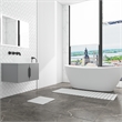 Diatomite Quick-Dry Water Absorbing Bath Mat Sets-XLarge+Small Natural White Mat