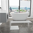 Diatomite Quick-Dry Water Absorbing Bath Mat Sets-XLarge+Small Natural White Mat