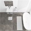 Diatomite Quick-Dry Water Absorbing Bath Mat Sets-XLarge+Small Natural White Mat