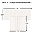 Diatomite Quick-Dry Water Absorbing Bath Mat Sets-XLarge+Small Natural White Mat
