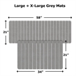 Diatomite Quick-Dry Water-Absorbing Kitchen Mat Sets - X-Large + Large Gray Mats