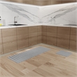 Diatomite Quick-Dry Water-Absorbing Kitchen Mat Sets - X-Large + Small Gray Mats