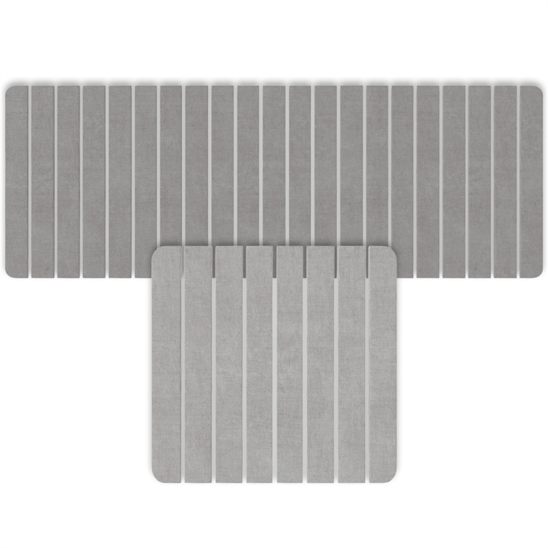 Diatomite Quick-Dry Water-Absorbing Kitchen Mat Sets - X-Large + Small Gray Mats