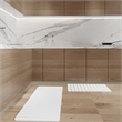 Diatomite Quick-Dry Water-Absorbing Kitchen Mat Sets -X-Large + Large White Mats