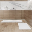Diatomite Quick-Dry Water-Absorbing Kitchen Mat Sets -X-Large + Large White Mats