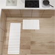 Diatomite Quick-Dry Water-Absorbing Kitchen Mat Sets -X-Large + Large White Mats