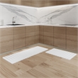 Diatomite Quick-Dry Water-Absorbing Kitchen Mat Sets -X-Large + Large White Mats