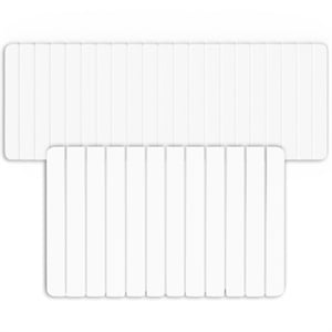 Diatomite Quick-Dry Water-Absorbing Kitchen Mat Sets -X-Large + Large White Mats