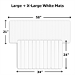 Diatomite Quick-Dry Water-Absorbing Kitchen Mat Sets -X-Large + Large White Mats