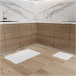 Diatomite Quick-Dry Water-Absorbing Kitchen Mat Sets - Large + Small White Mats