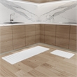 Diatomite Quick-Dry Water-Absorbing Kitchen Mat Sets-X-Large + Medium White Mat