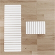 Diatomite Quick-Dry Water-Absorbing Kitchen Mat Sets-X-Large + Medium White Mat