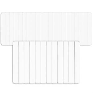 Diatomite Quick-Dry Water-Absorbing Kitchen Mat Sets-X-Large + Medium White Mat