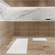 Diatomite Quick-Dry Water-Absorbing Kitchen Mat Sets-X-Large + Medium White Mat