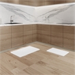 Diatomite Quick-Dry Water-Absorbing Kitchen Mat Sets - Large + Medium White Mats