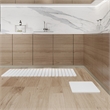 Diatomite Quick-Dry Water-Absorbing Kitchen Mat Sets -X-Large + Small White Mats