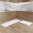 Diatomite QuickDry Water-Absorbing Kitchen Mat Set - XLarge+Large Natural White