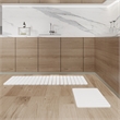 Diatomite Quick-Dry Water-Absorbing Kitchen Mat Sets-XLarge+Medium Natural White