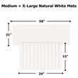 Diatomite Quick-Dry Water-Absorbing Kitchen Mat Sets-XLarge+Medium Natural White