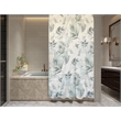 Rothbury Green Leaf Printed Fabric Waterproof  Shower Curtain - 54