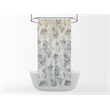 Rothbury Green Leaf Printed Fabric Waterproof  Shower Curtain - 54