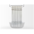 Urben White Soft Fabric Shower Curtain Pieced Unique pattern - 70