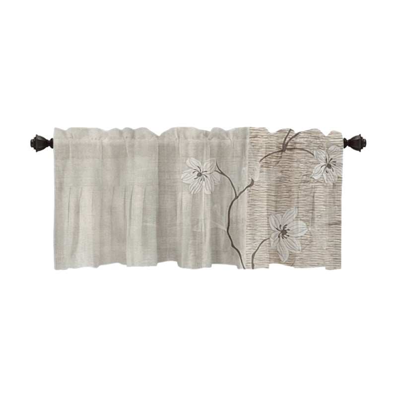 Morden&Cassic Combine Magnolia Printed Fabric Bronze Window Valance - 70