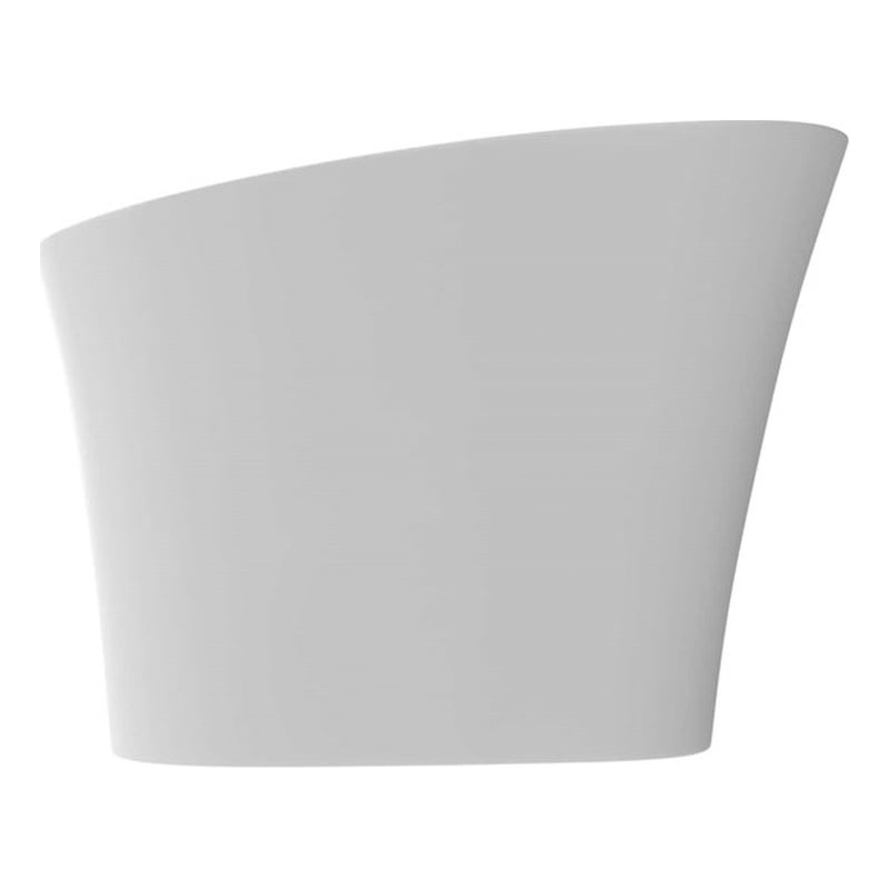 Modern Japanese White Solid Surface Stone Soaking Bathtub-Perfect for Relaxation